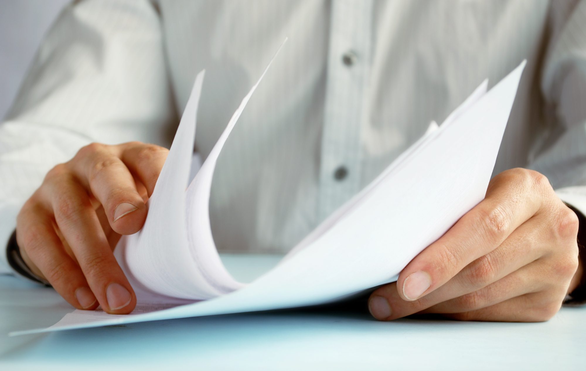 the hand of the man does entries in official papers